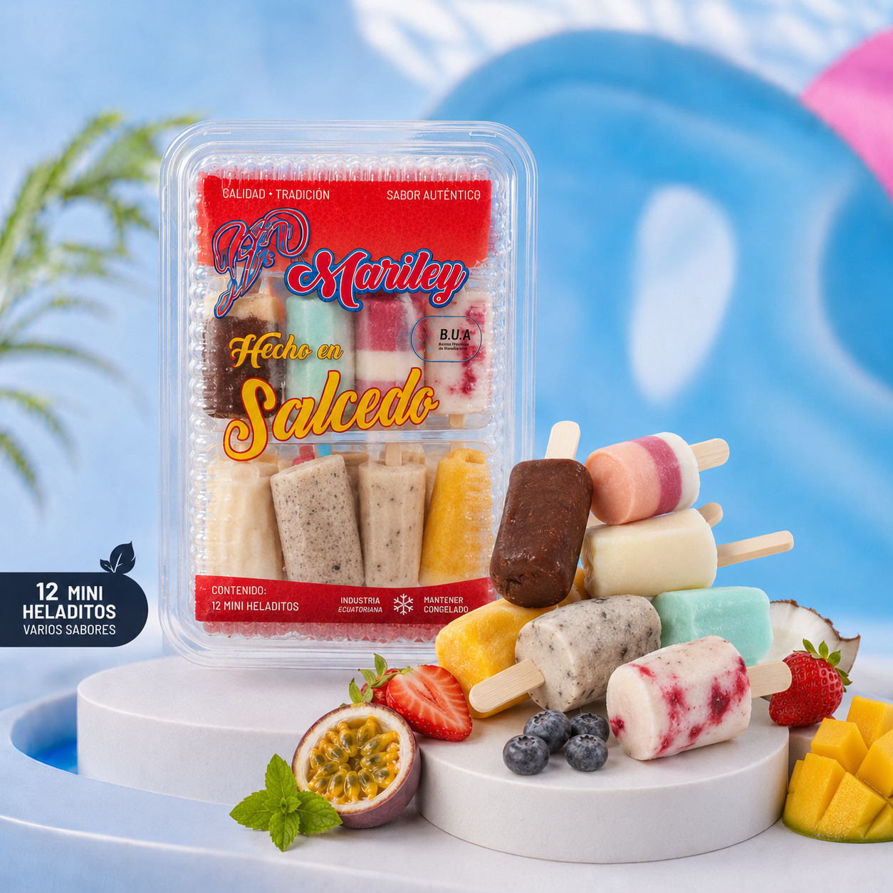 12 Mini Heladitos de Varios Sabores
